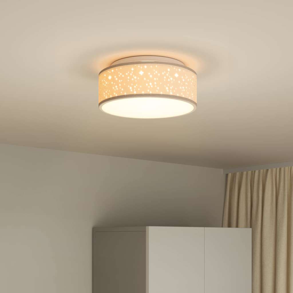 vidaXL Lampa Sufitowa Ciemnoszary 30 x 30 x 13,5 cm tkanina