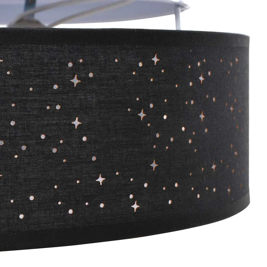 vidaXL Lampa Sufitowa Z reflektorami Czarny 38 x 38 x 13,5 cm tkanina