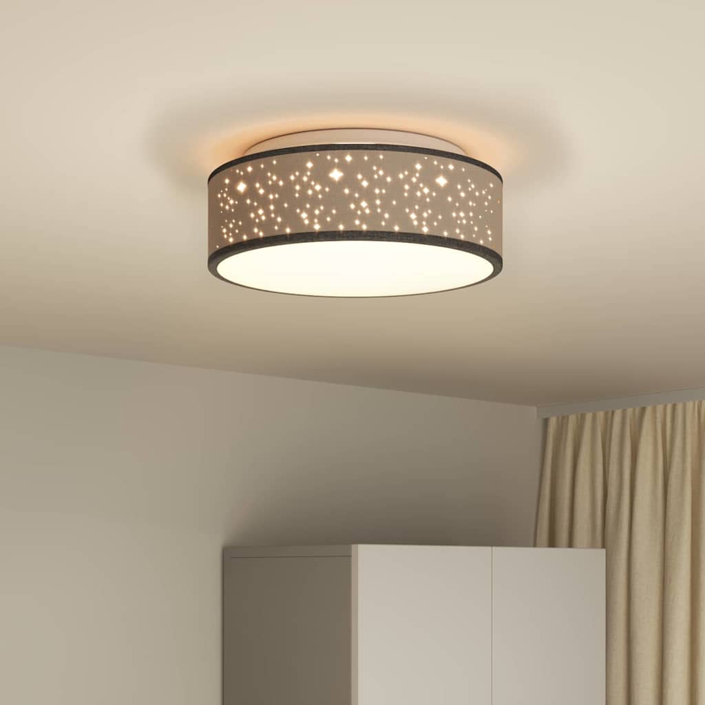 vidaXL Lampa Sufitowa Z reflektorami Czarny 38 x 38 x 13,5 cm tkanina