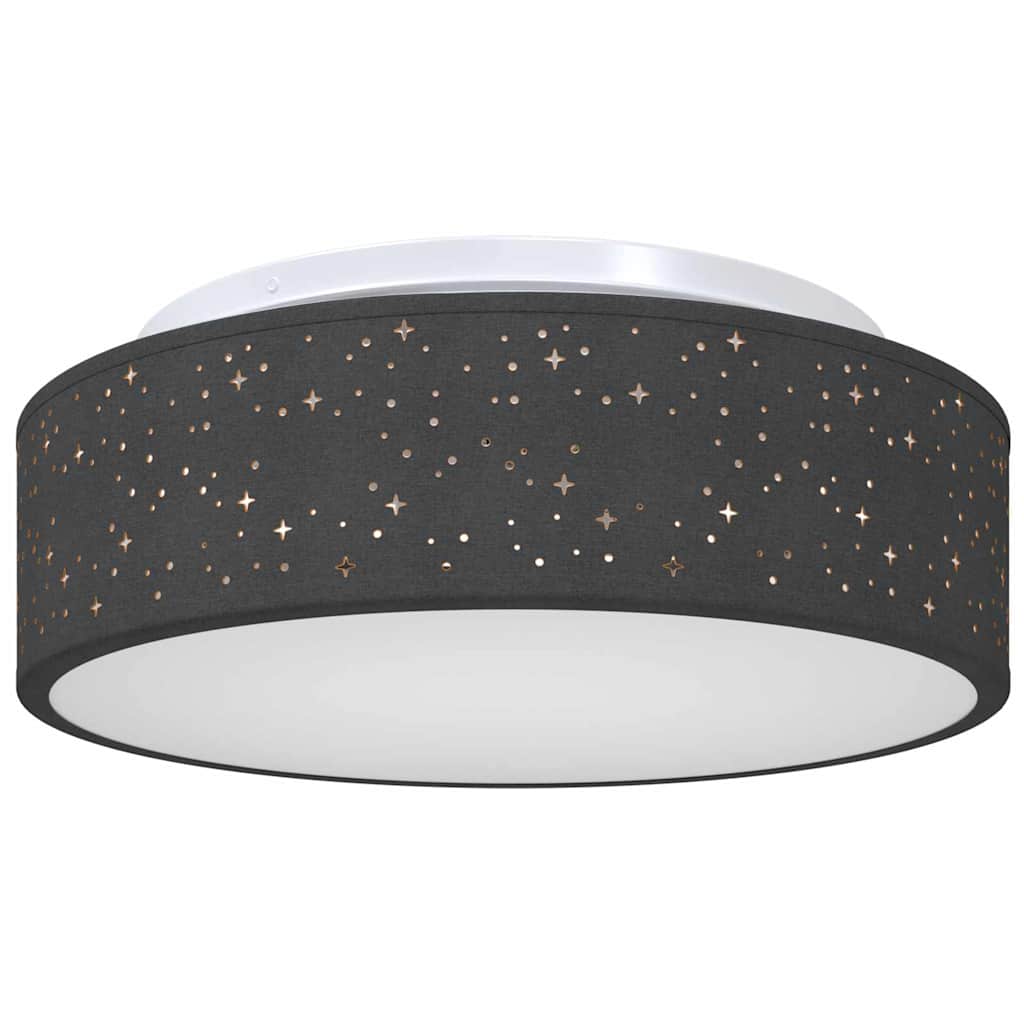 vidaXL Lampa Sufitowa Z reflektorami Czarny 38 x 38 x 13,5 cm tkanina