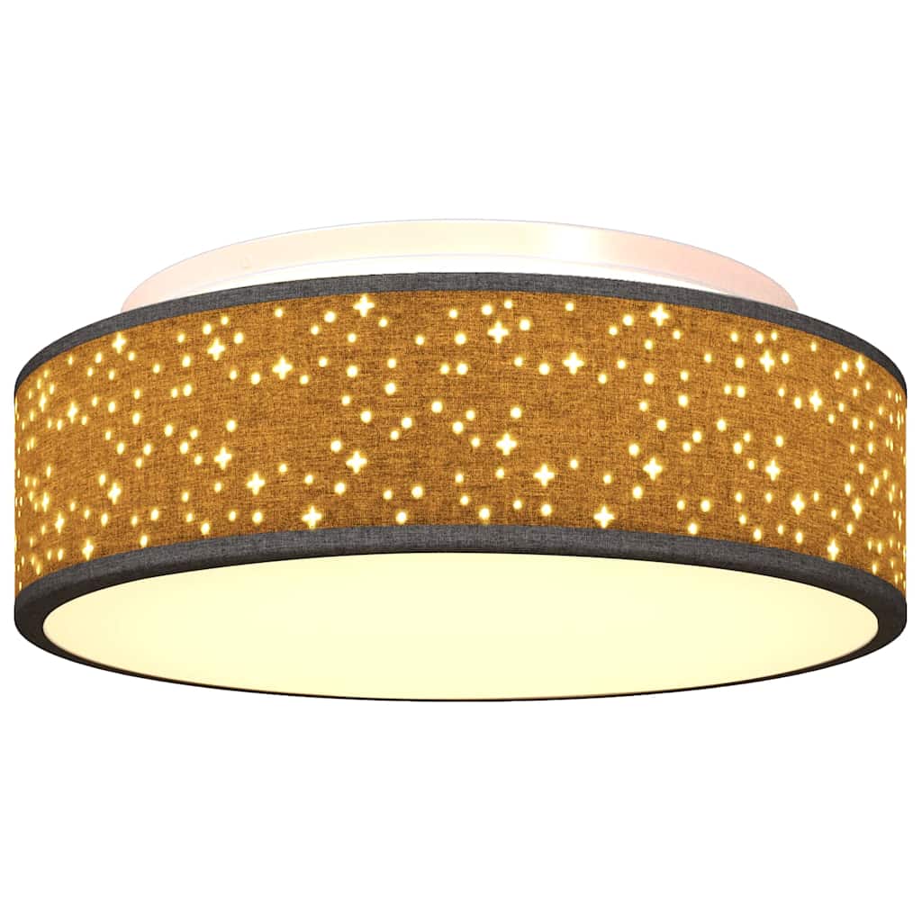 vidaXL Lampa Sufitowa Z reflektorami Czarny 38 x 38 x 13,5 cm tkanina