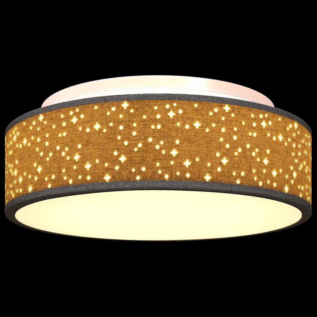 vidaXL Lampa Sufitowa Z reflektorami Czarny 38 x 38 x 13,5 cm tkanina