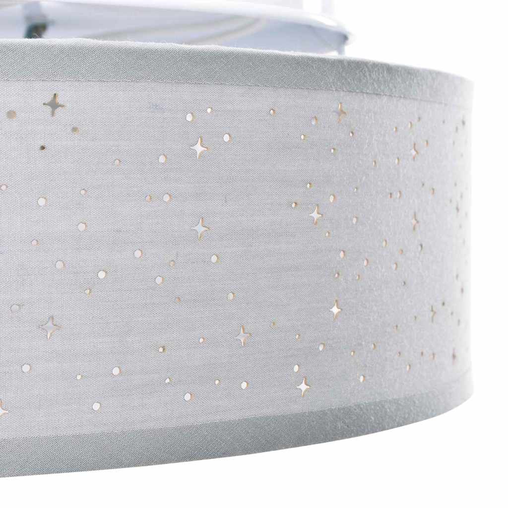 vidaXL Lampa Sufitowa Z reflektorami Szary 38 x 38 x 13,5 cm tkanina