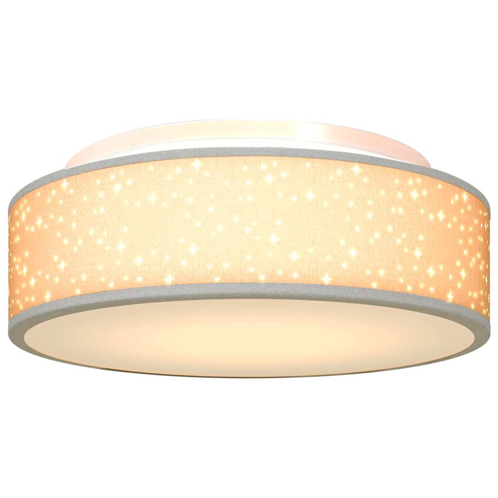 vidaXL Lampa Sufitowa Z reflektorami Szary 38 x 38 x 13,5 cm tkanina