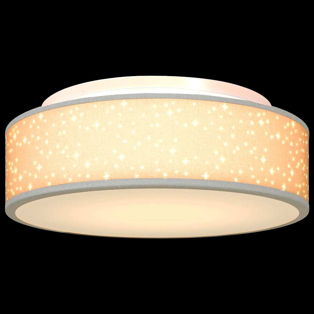 vidaXL Lampa Sufitowa Z reflektorami Szary 38 x 38 x 13,5 cm tkanina