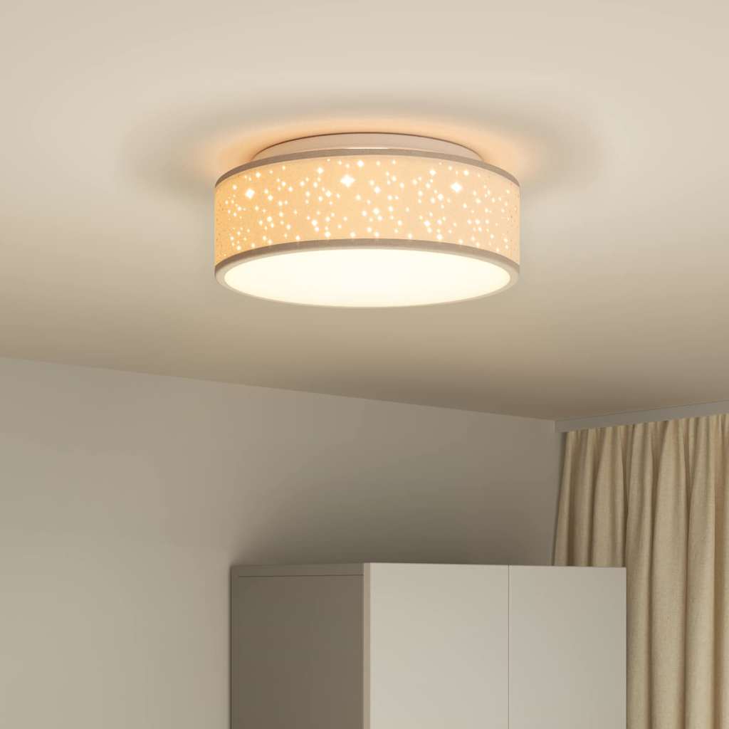 vidaXL Lampa Sufitowa Ciemnoszary 38 x 38 x 13,5 cm tkanina