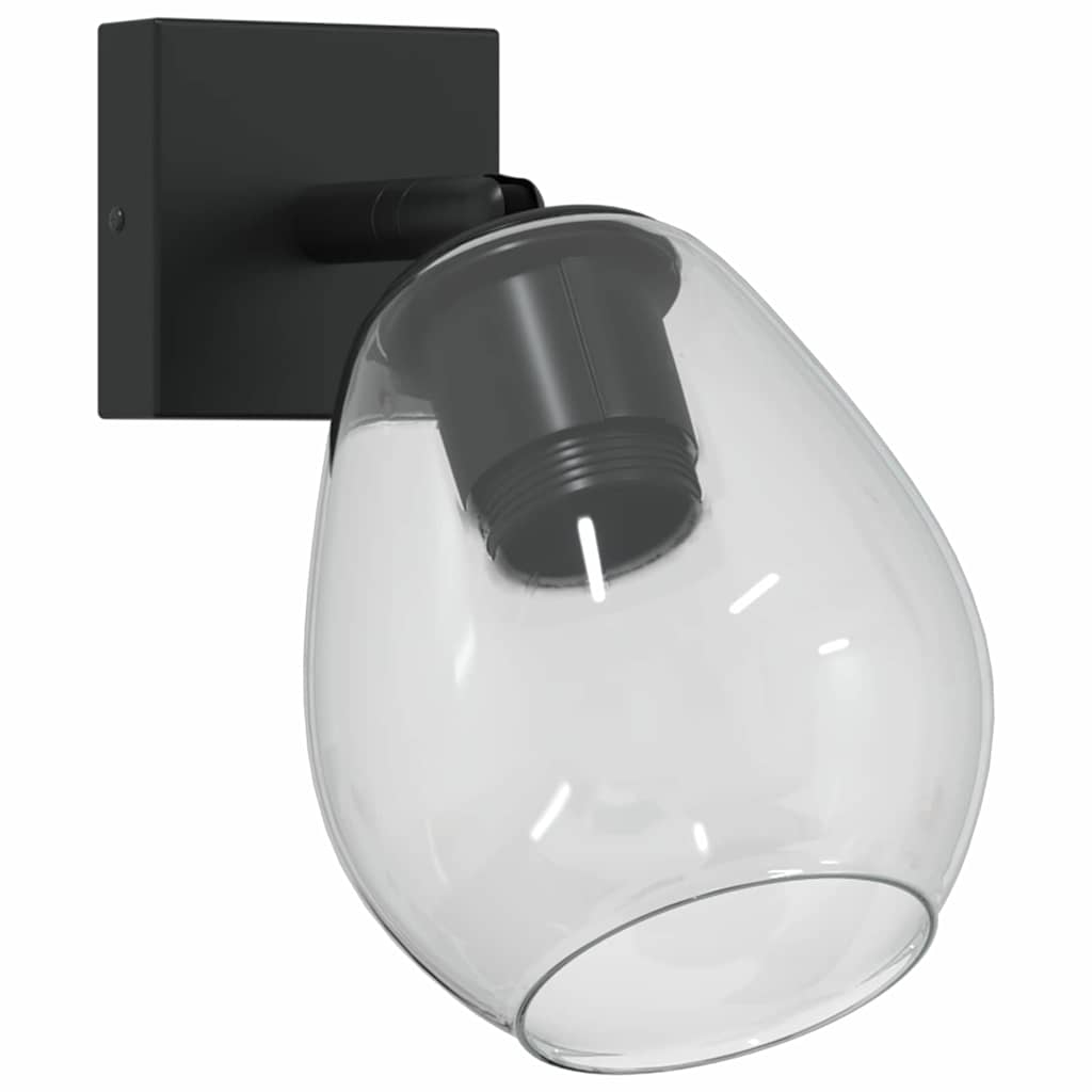 vidaXL Reflektor sufitowy Czarny 13 x 13 x 26 cm Szkło i Metal