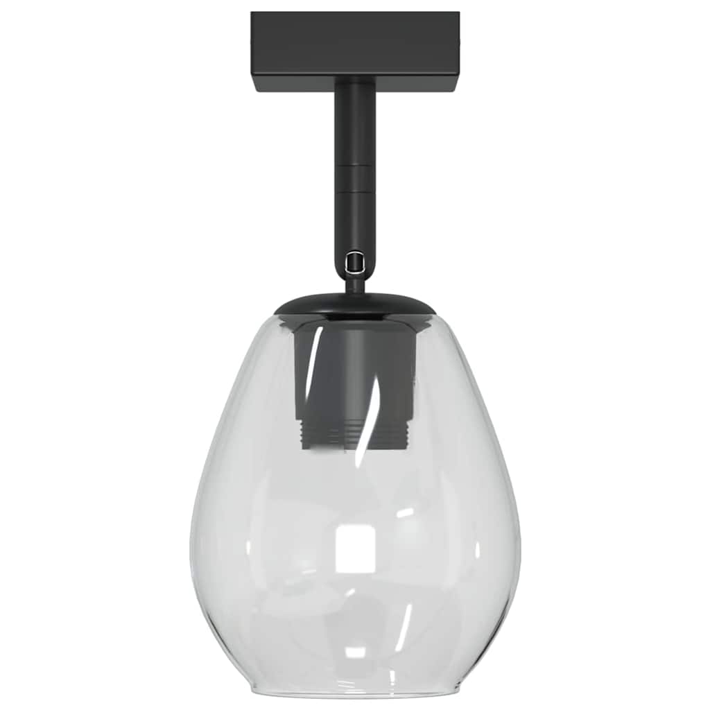 vidaXL Reflektor sufitowy Czarny 13 x 13 x 26 cm Szkło i Metal