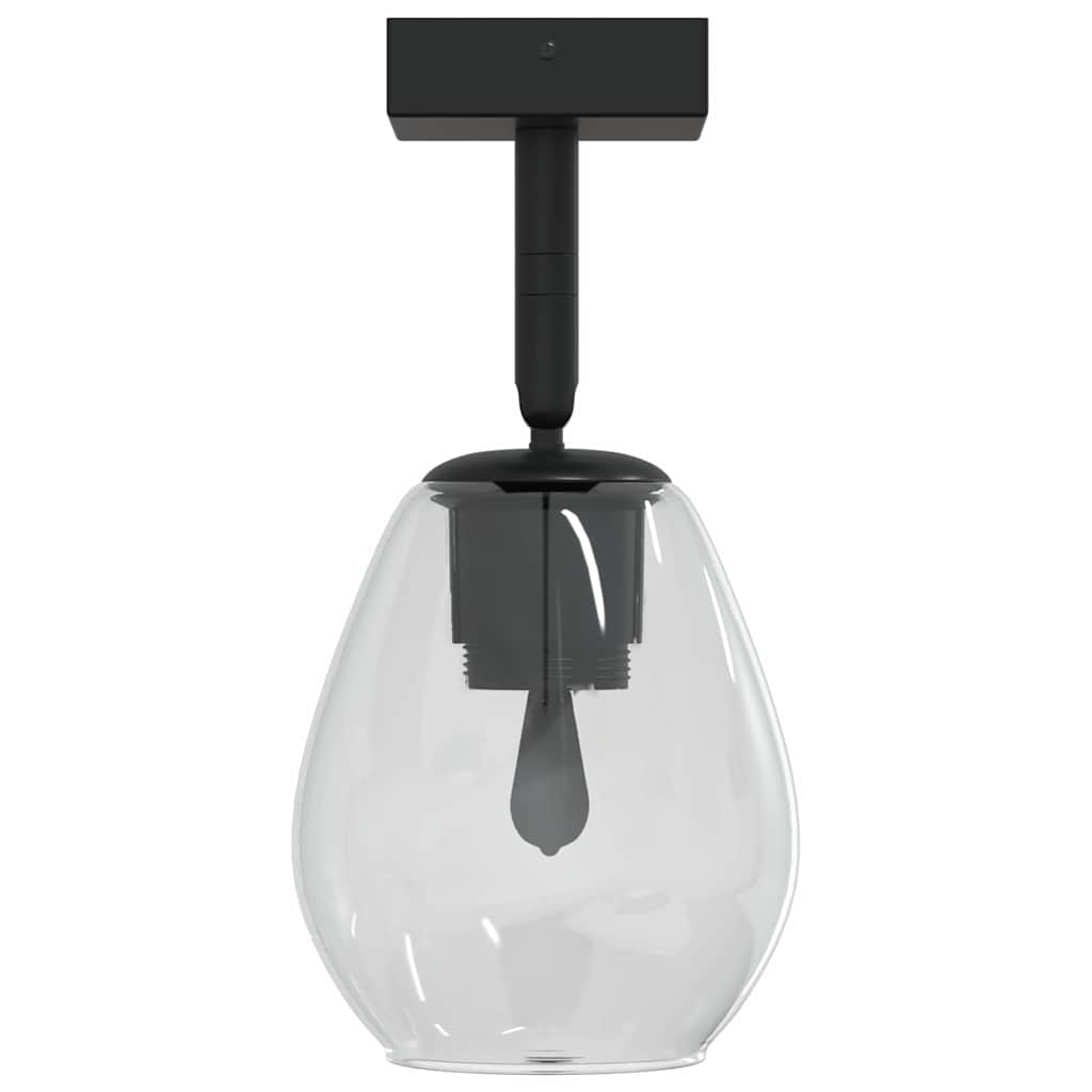 vidaXL Reflektor sufitowy Czarny 13 x 13 x 26 cm Szkło i Metal