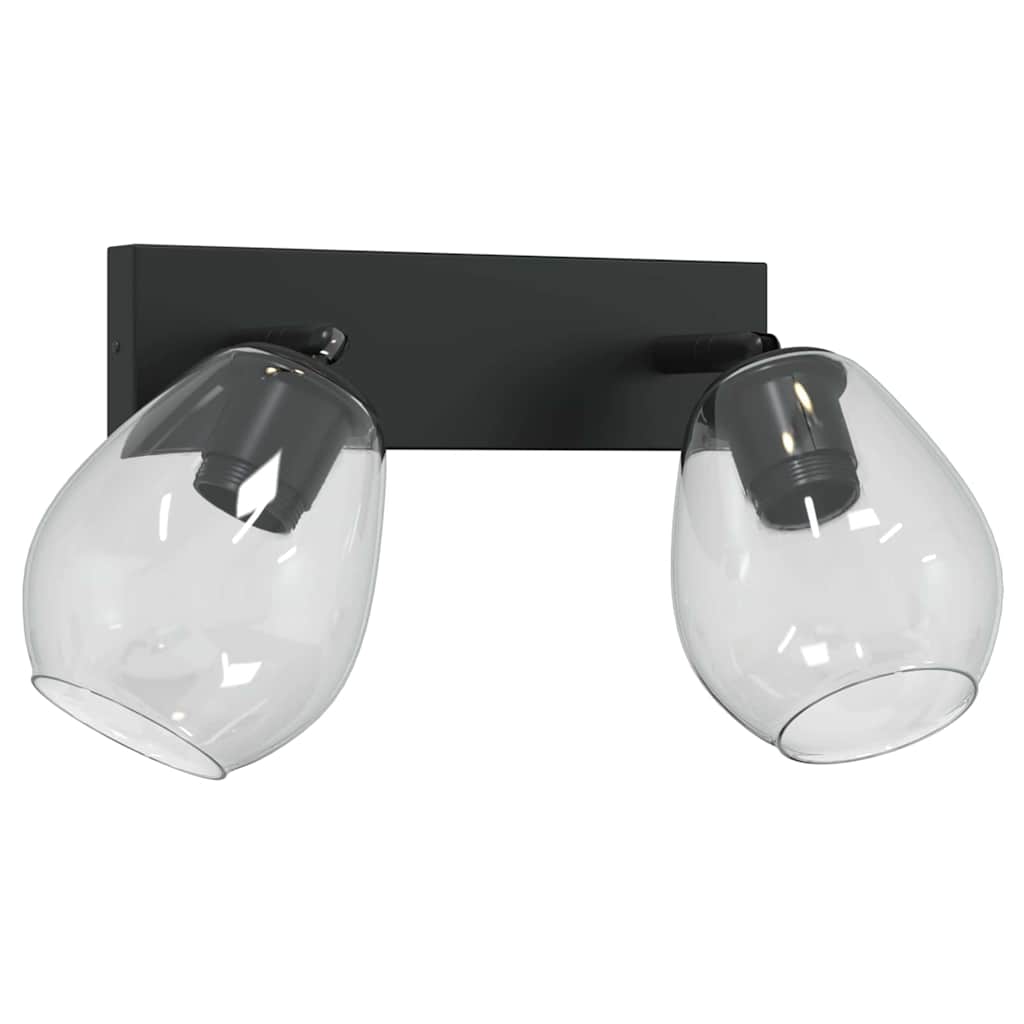 vidaXL Reflektor sufitowy Czarny 33 x 13 x 26 cm Szkło i Metal