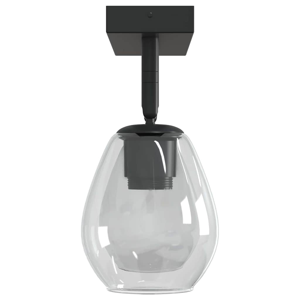 vidaXL Reflektor sufitowy Czarny 33 x 13 x 26 cm Szkło i Metal