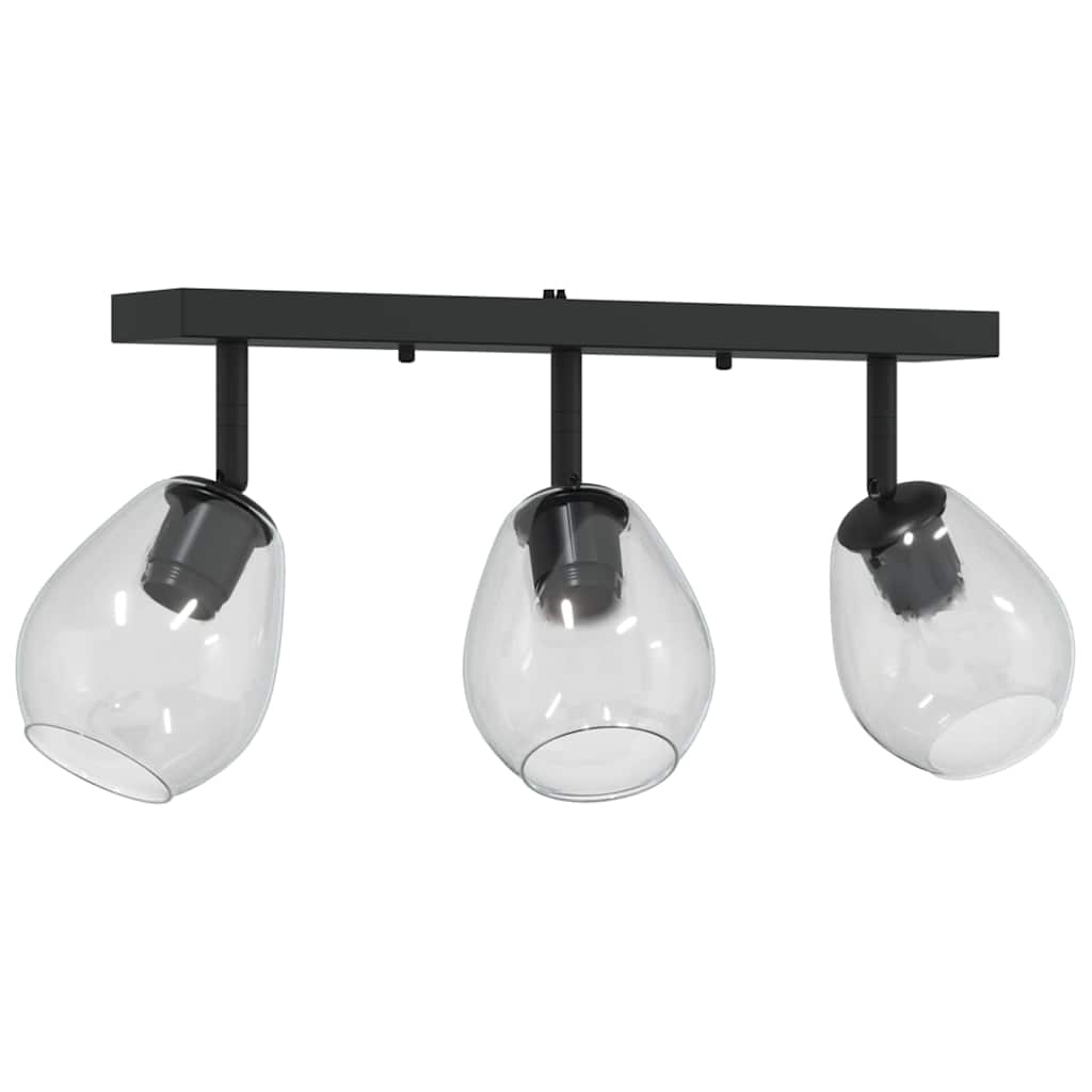 vidaXL Reflektor sufitowy Czarny 54 x 13 x 26 cm Szkło i Metal