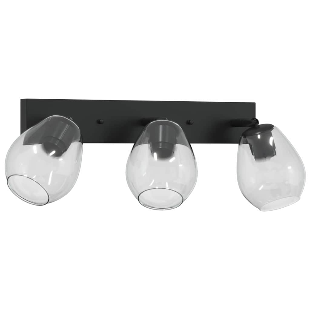 vidaXL Reflektor sufitowy Czarny 54 x 13 x 26 cm Szkło i Metal