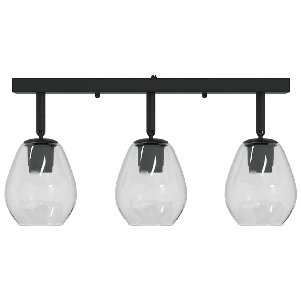 vidaXL Reflektor sufitowy Czarny 54 x 13 x 26 cm Szkło i Metal
