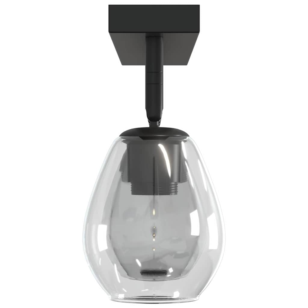 vidaXL Reflektor sufitowy Czarny 54 x 13 x 26 cm Szkło i Metal