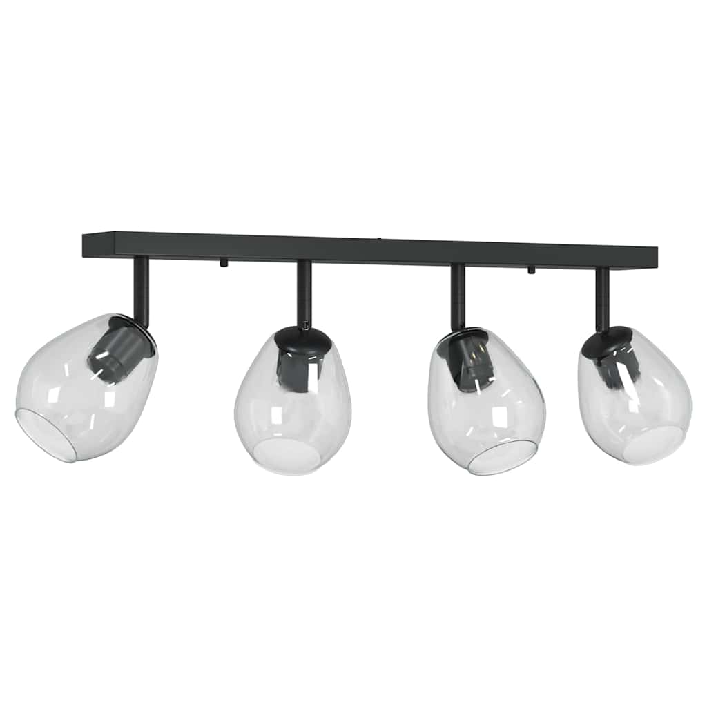 vidaXL Reflektor sufitowy Czarny 73.5 x 13 x 26 cm Szkło i Metal