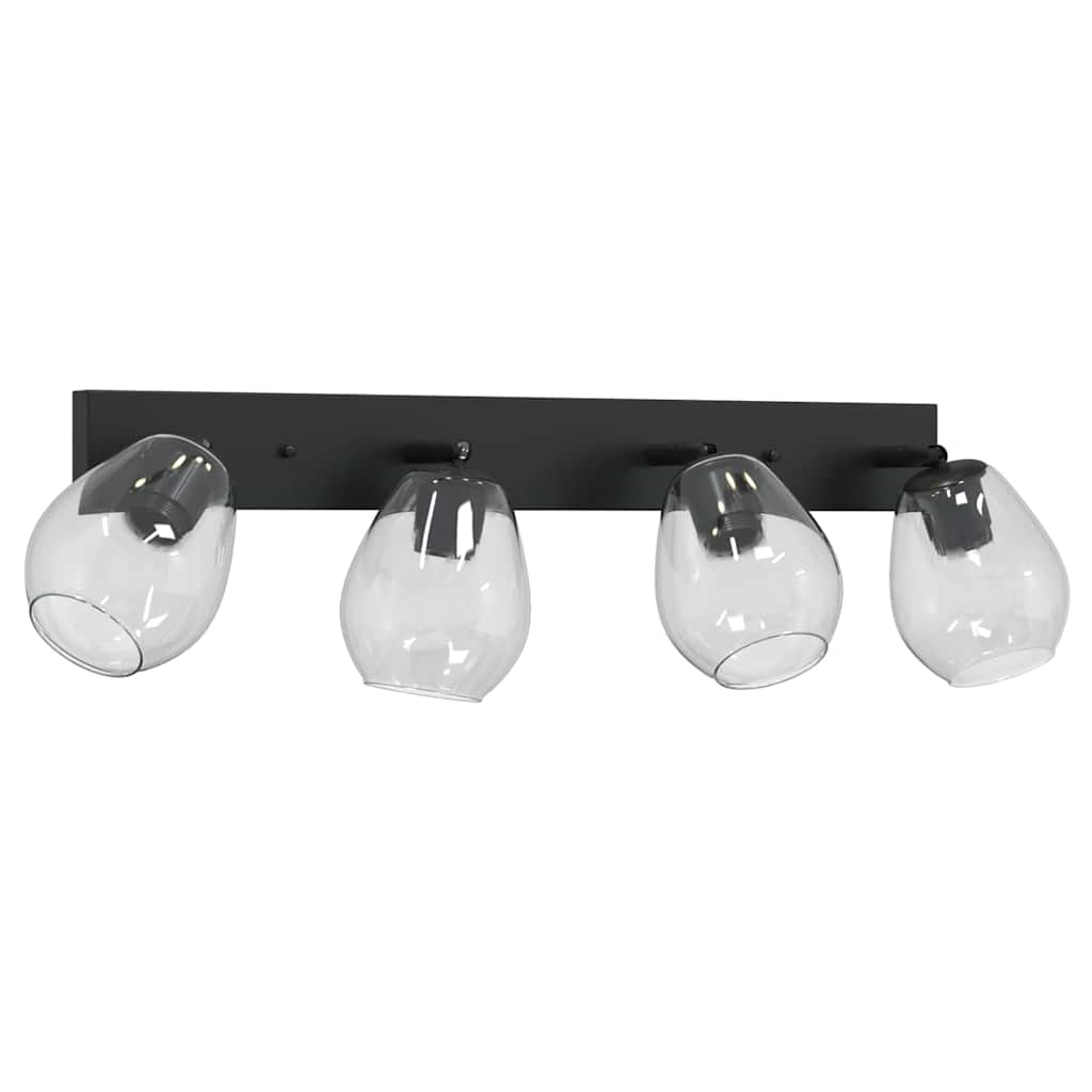 vidaXL Reflektor sufitowy Czarny 73.5 x 13 x 26 cm Szkło i Metal