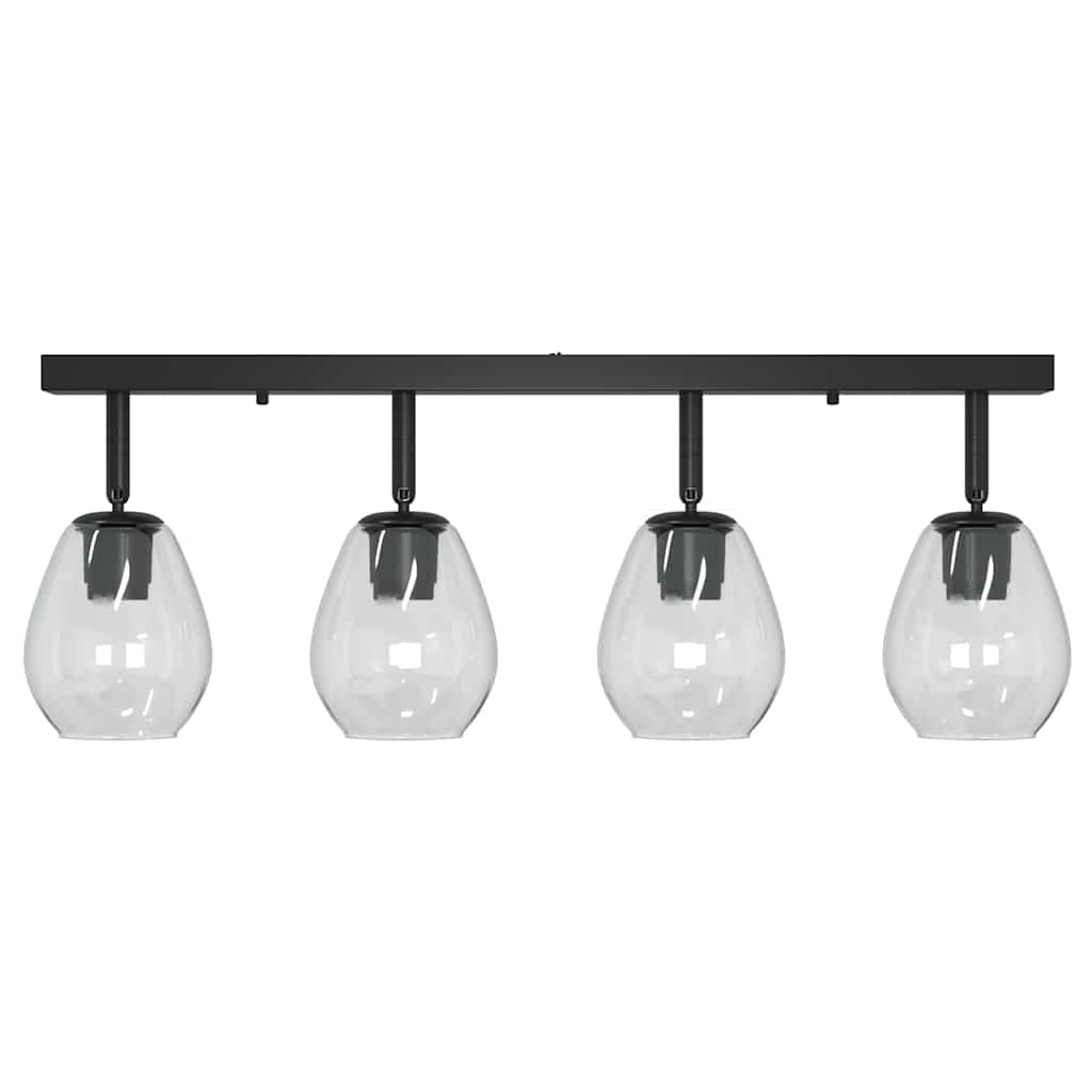 vidaXL Reflektor sufitowy Czarny 73.5 x 13 x 26 cm Szkło i Metal