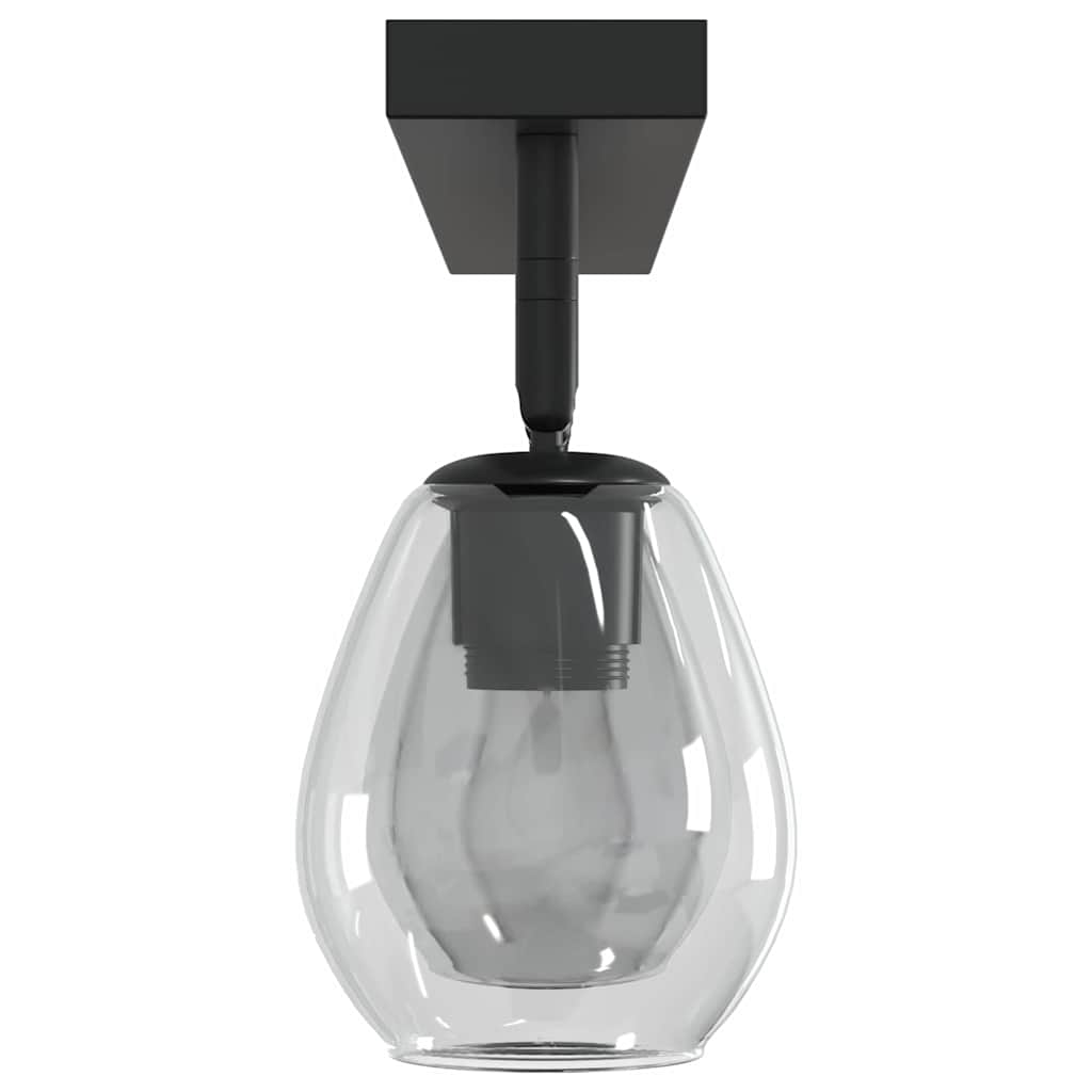 vidaXL Reflektor sufitowy Czarny 73.5 x 13 x 26 cm Szkło i Metal
