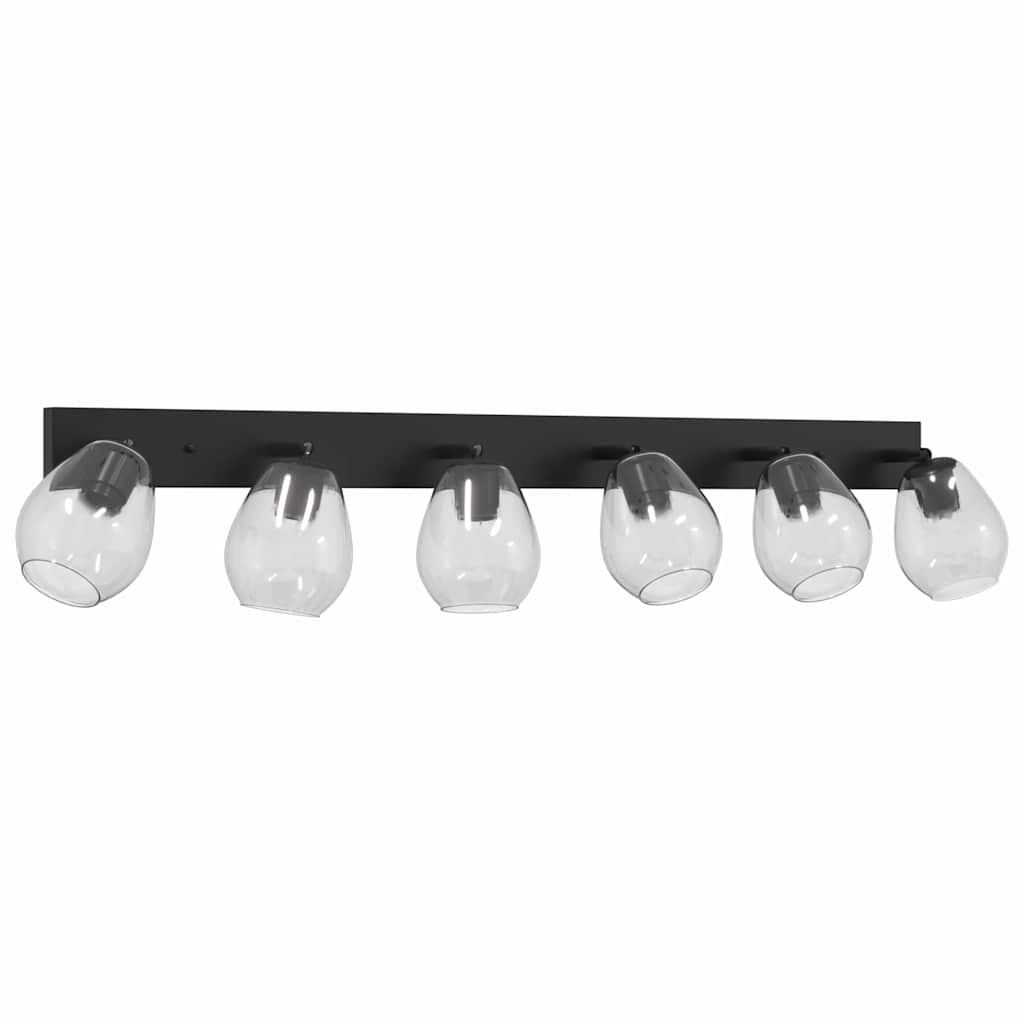 vidaXL Reflektor sufitowy Czarny 110,5 x 13 x 26 cm Szkło i Metal