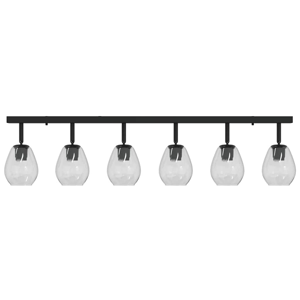 vidaXL Reflektor sufitowy Czarny 110,5 x 13 x 26 cm Szkło i Metal
