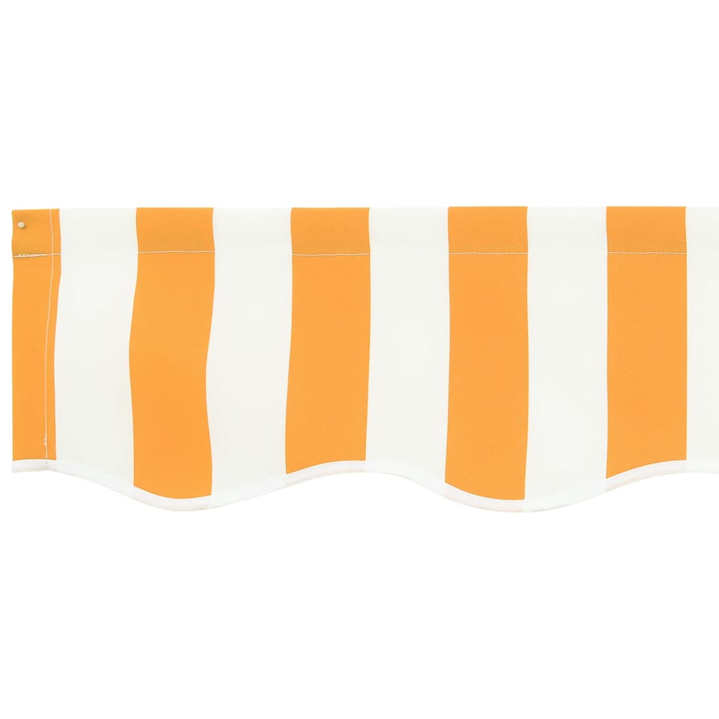 vidaXL Materiał zapasowy do markizy Żółty i Biały 2,5 x 2 m Poliester