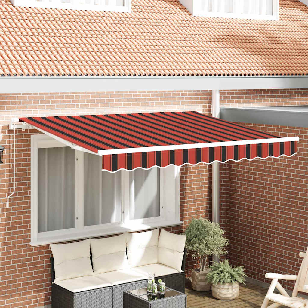 vidaXL Materiał zapasowy do markizy Pomarańczowy i brązowy 2,5 x 2 m