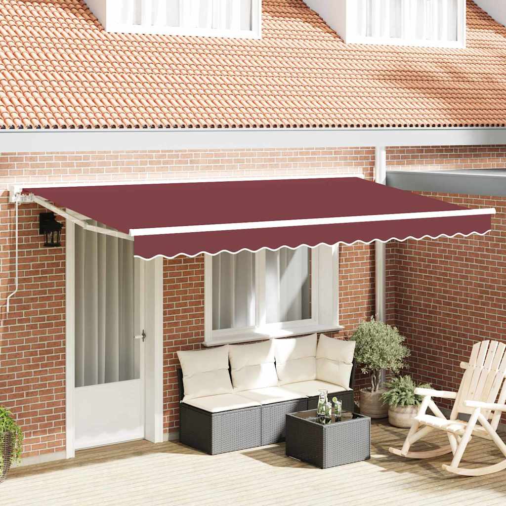 vidaXL Materiał zapasowy do markizy Czerwony burgund 4 x 2 m Poliester