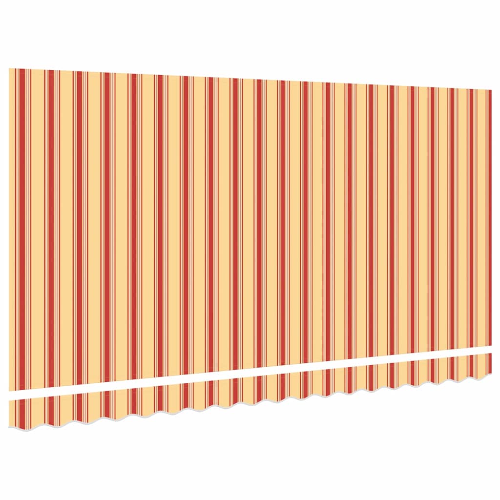 vidaXL Materiał zapasowy do markizy Żółty i pomarańczowy 380 x 195 cm