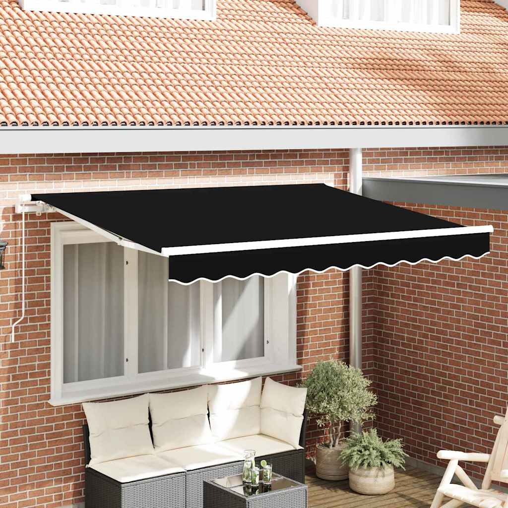 vidaXL Materiał zapasowy do markizy Czarny 3 x 2,5 m Poliester
