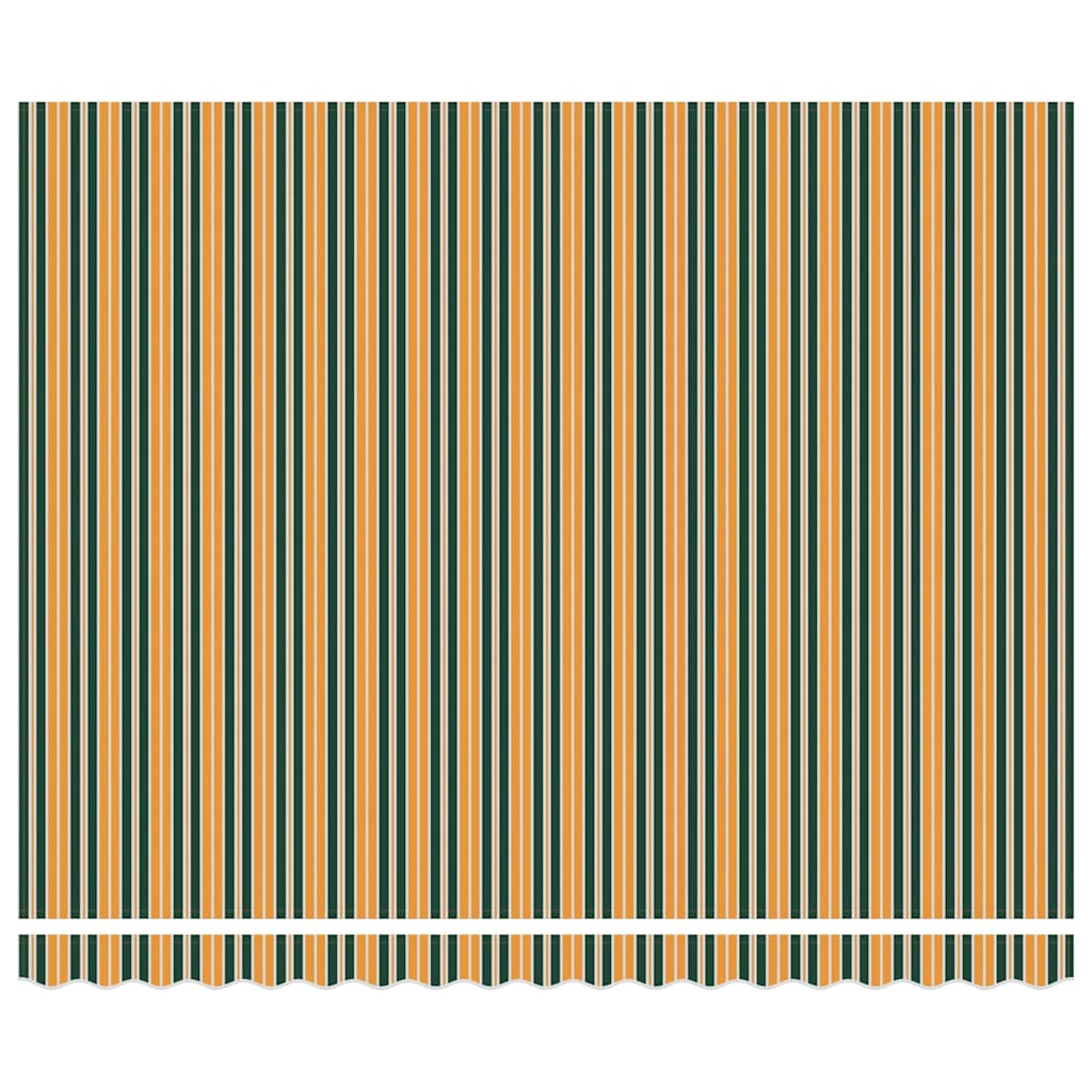 vidaXL Materiał zapasowy do markizy Zielony i Żółty 380 x 345 cm