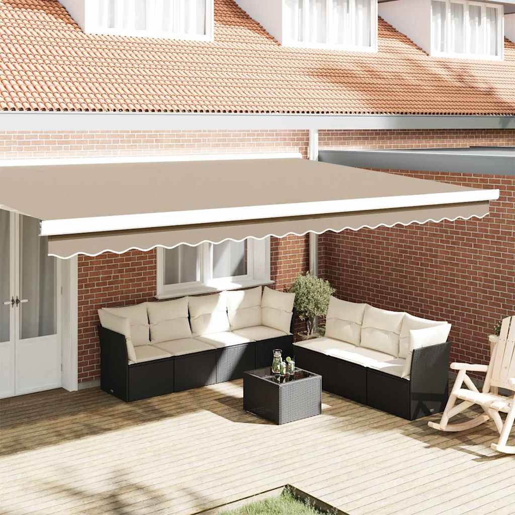 vidaXL Wymiana falbany markizy Beżowy 480 x 20 cm Poliester