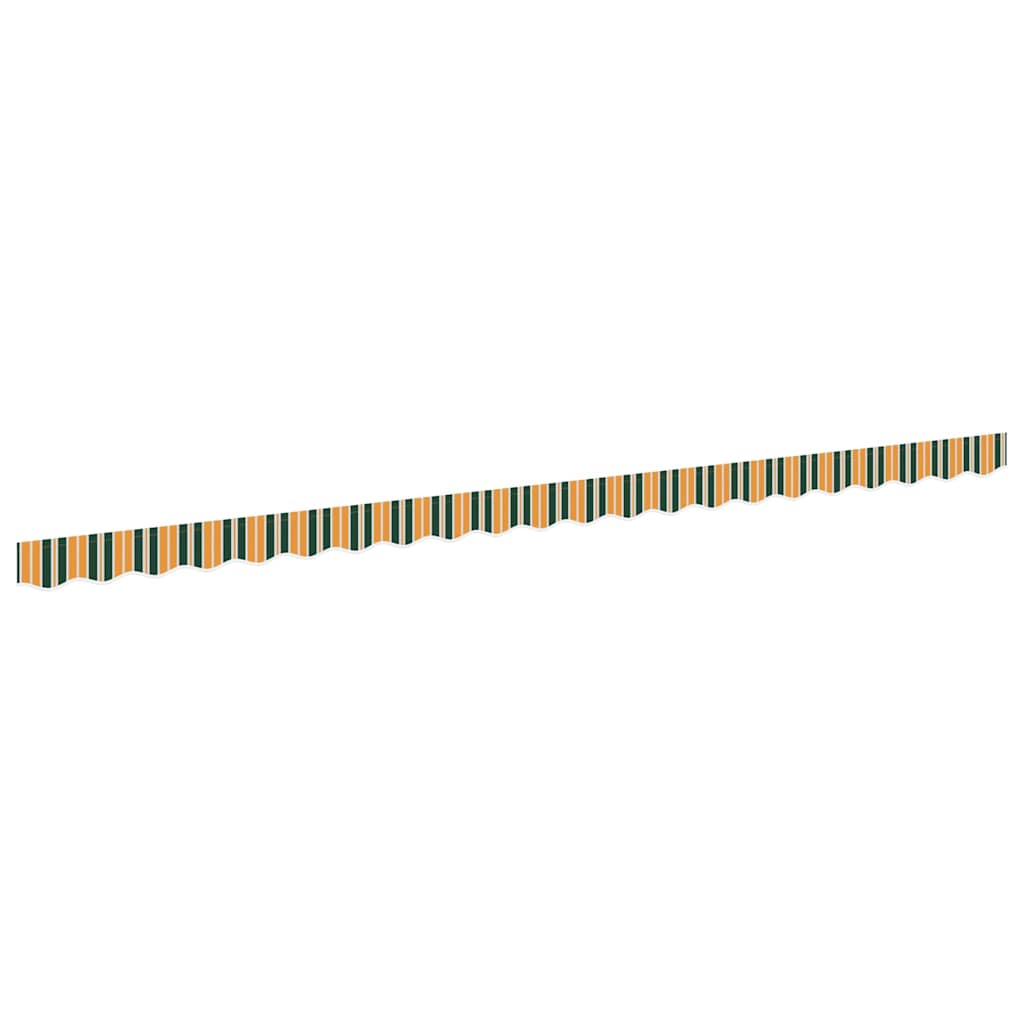 vidaXL Wymiana falbany markizy Zielony i żółty 480 x 20 cm Poliester