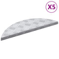 vidaXL Stopień Półksiężyc 5 pcs Srebrny 60 x 18 x 2,5 cm Aluminium