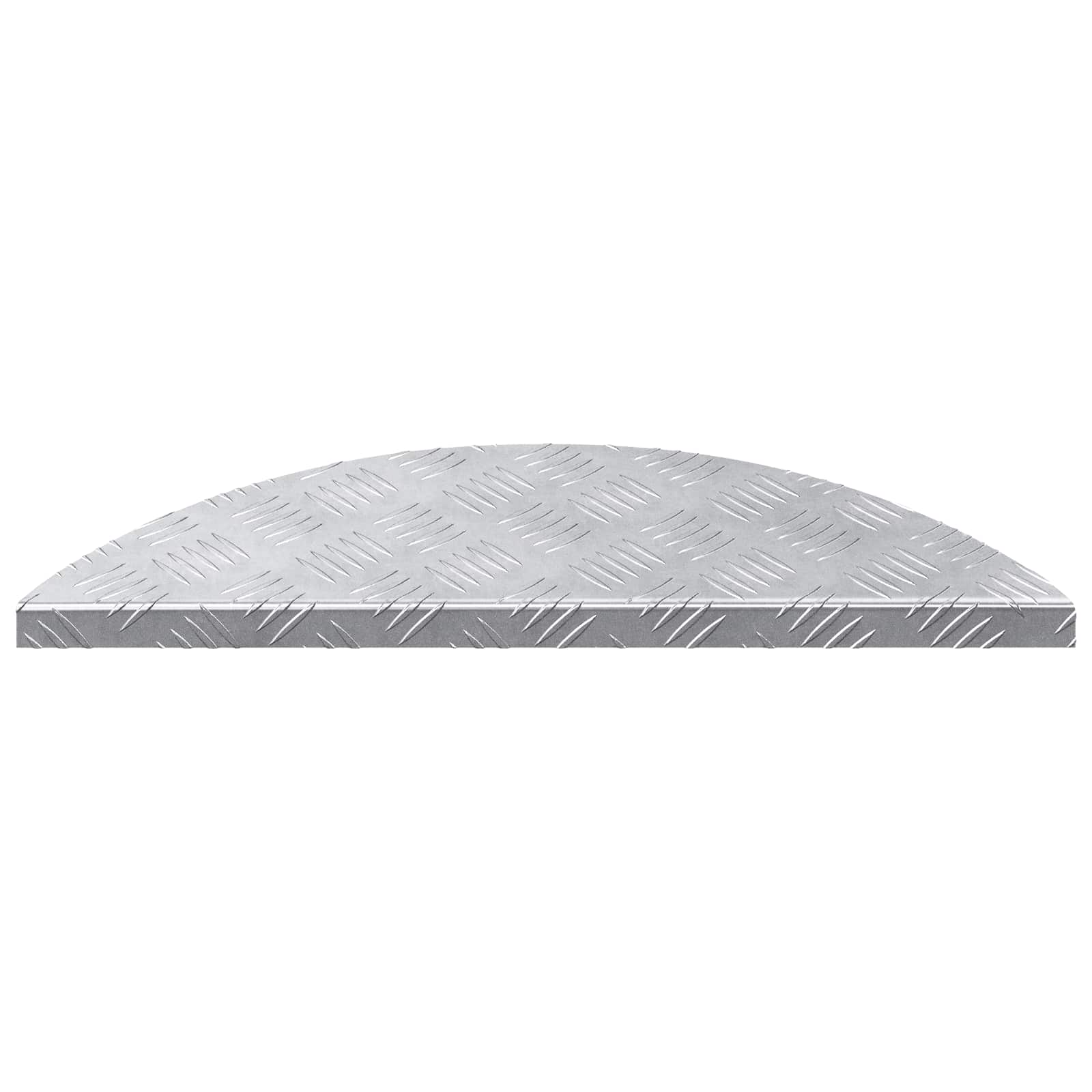 vidaXL Stopień Półksiężyc 5 pcs Srebrny 60 x 18 x 2,5 cm Aluminium