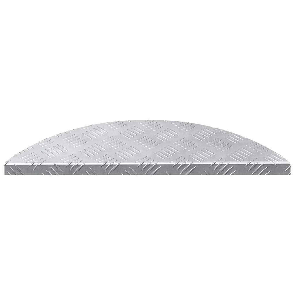 vidaXL Stopień Półksiężyc 5 pcs Srebrny 60 x 18 x 2,5 cm Aluminium
