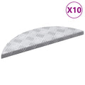 vidaXL Stopień Półksiężyc 10 pcs Srebrny 60 x 18 x 2,5 cm Aluminium