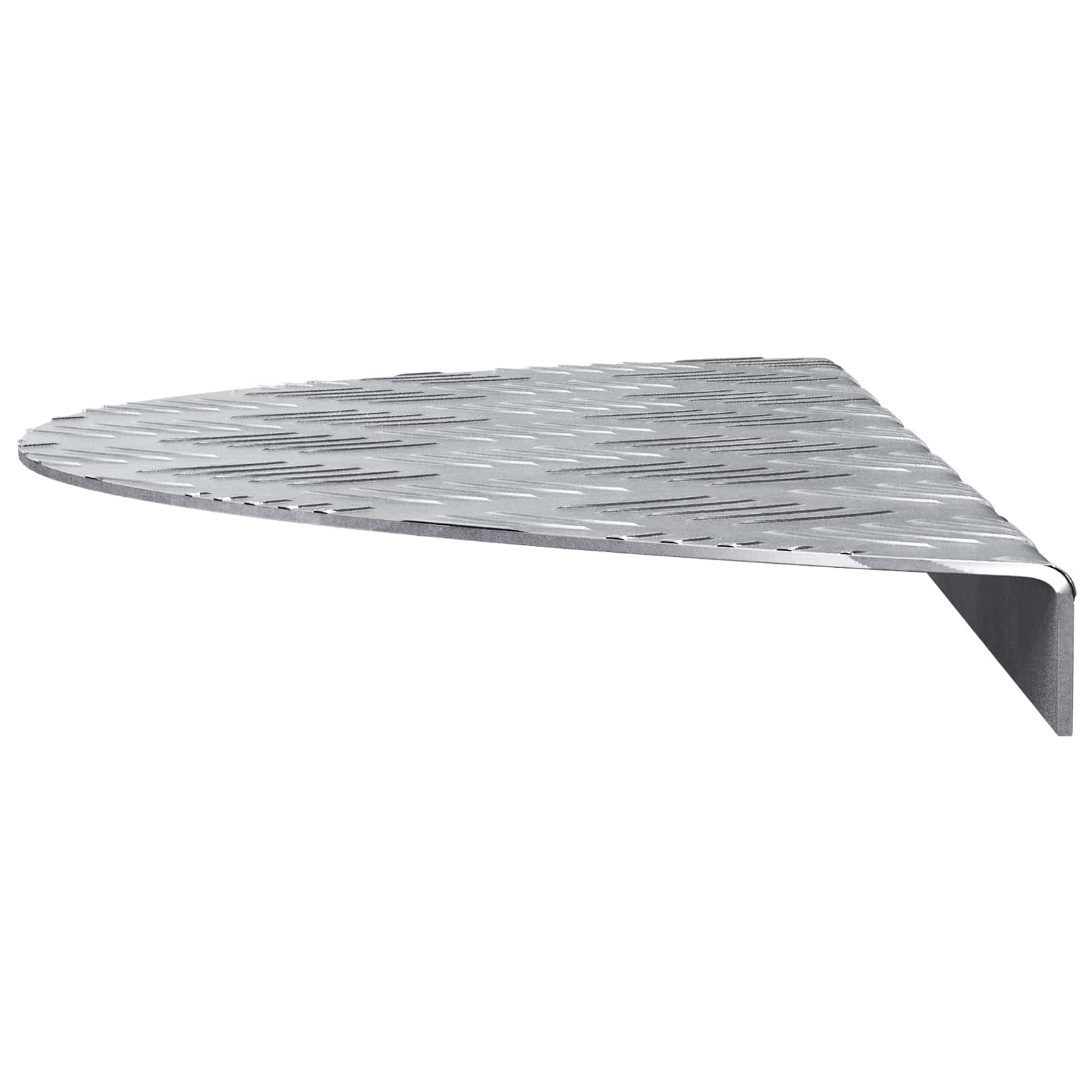 vidaXL Stopień Półksiężyc 10 pcs Srebrny 60 x 18 x 2,5 cm Aluminium
