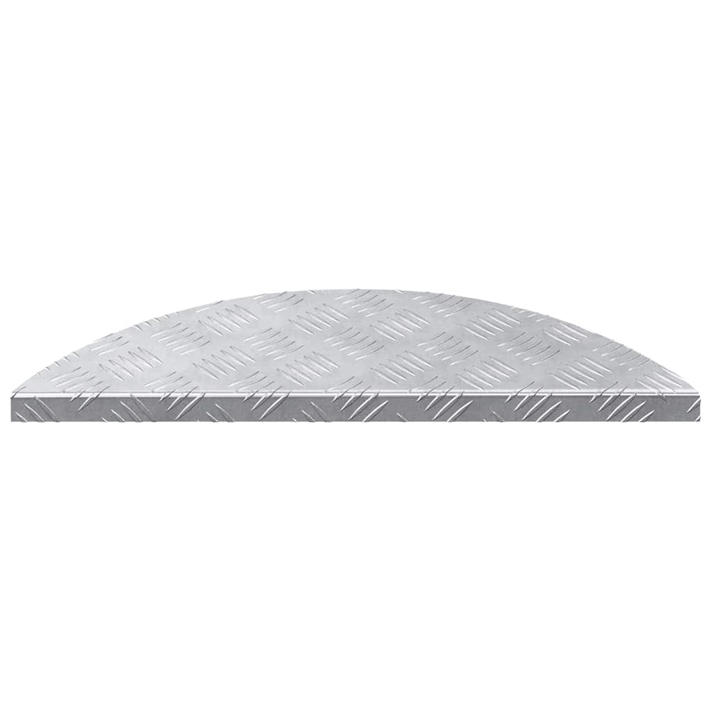 vidaXL Stopień Półksiężyc 15 pcs Srebrny 60 x 18 x 2,5 cm Aluminium