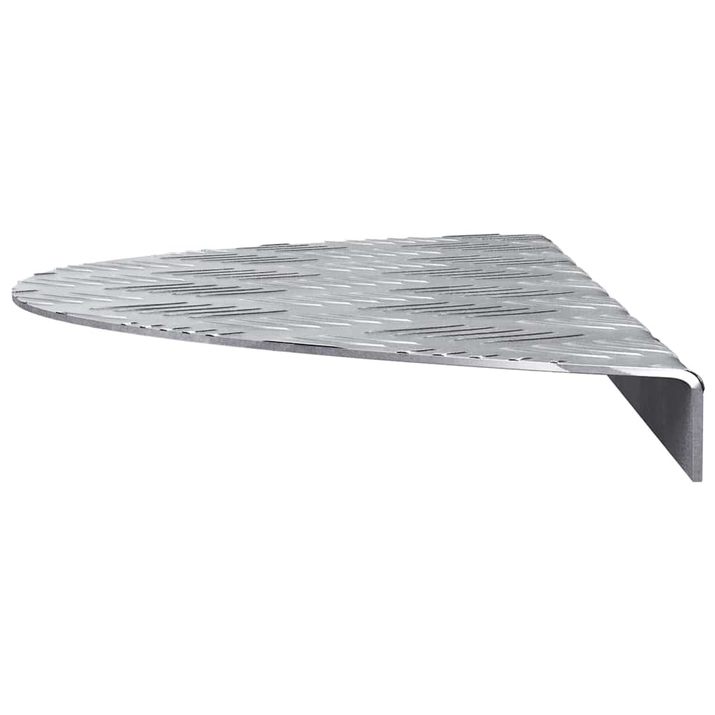 vidaXL Stopień Półksiężyc 15 pcs Srebrny 60 x 18 x 2,5 cm Aluminium