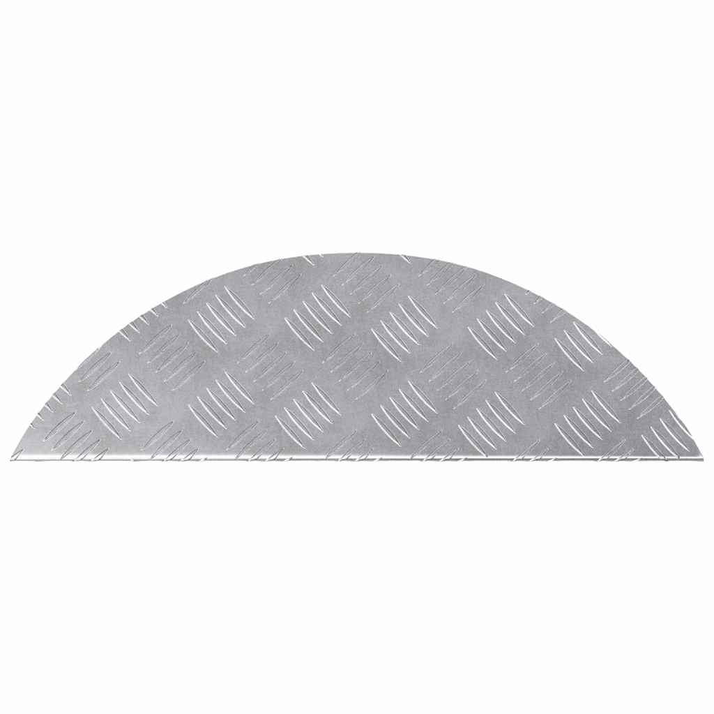 vidaXL Stopień Półksiężyc 15 pcs Srebrny 60 x 18 x 2,5 cm Aluminium