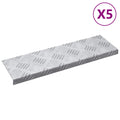 vidaXL Stopień Prostokątny 5 pcs Srebrny 60 x 18 x 2,5 cm Aluminium