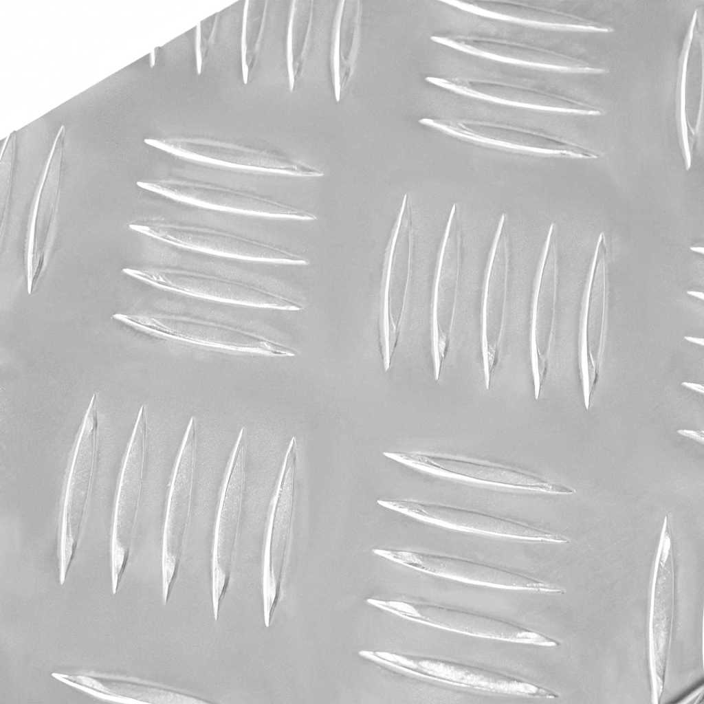 vidaXL Stopień Prostokątny 10 pcs Srebrny 60 x 18 x 2,5 cm Aluminium