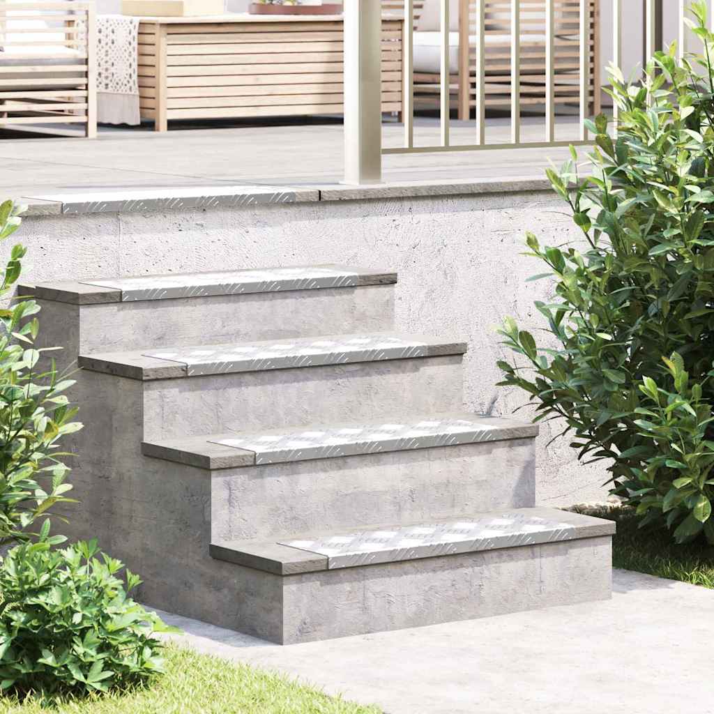 vidaXL Stopień Prostokątny 10 pcs Srebrny 60 x 18 x 2,5 cm Aluminium