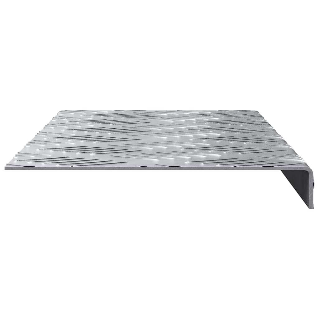 vidaXL Stopień Prostokątny 10 pcs Srebrny 60 x 18 x 2,5 cm Aluminium