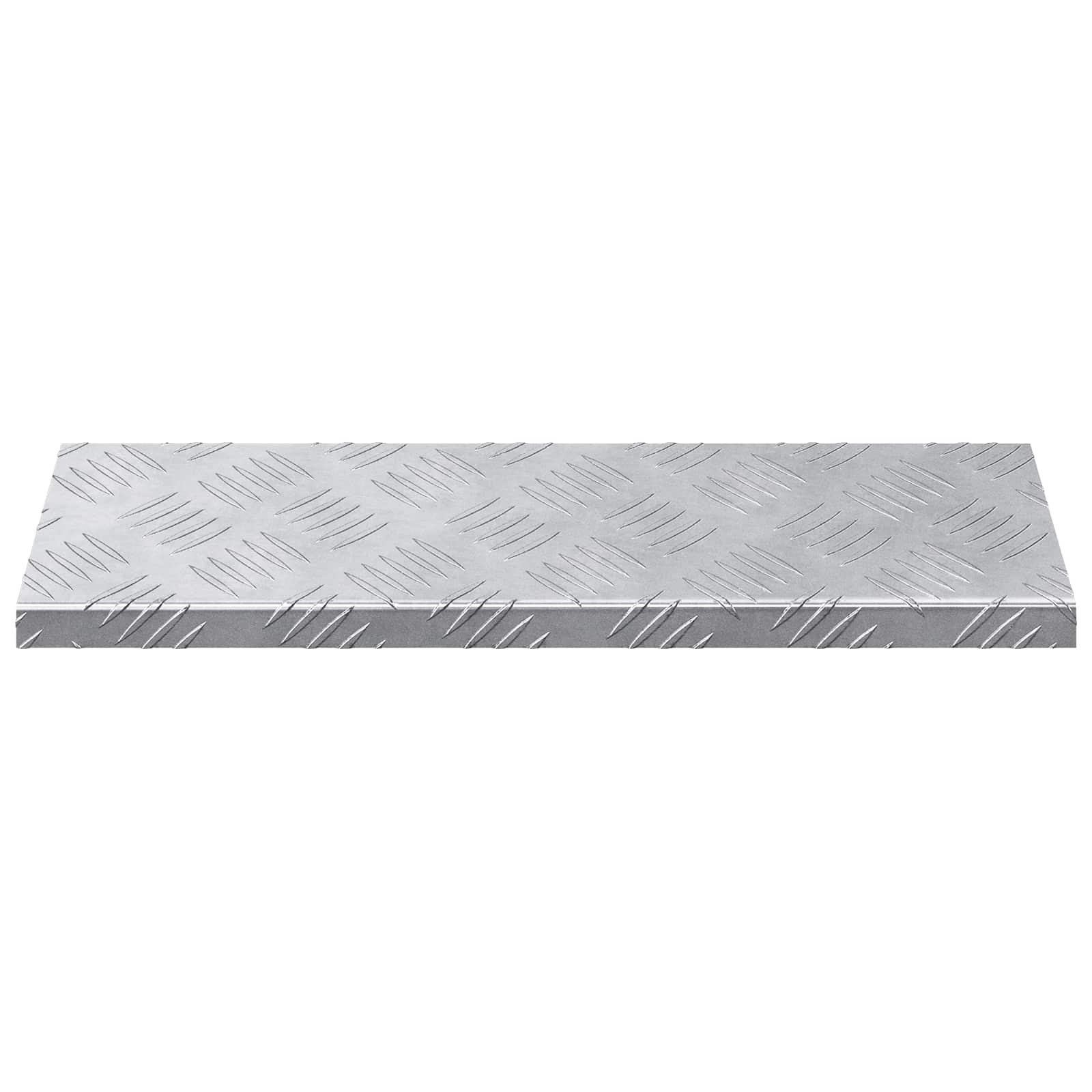 vidaXL Stopień Prostokątny 15 pcs Srebrny 60 x 18 x 2,5 cm Aluminium