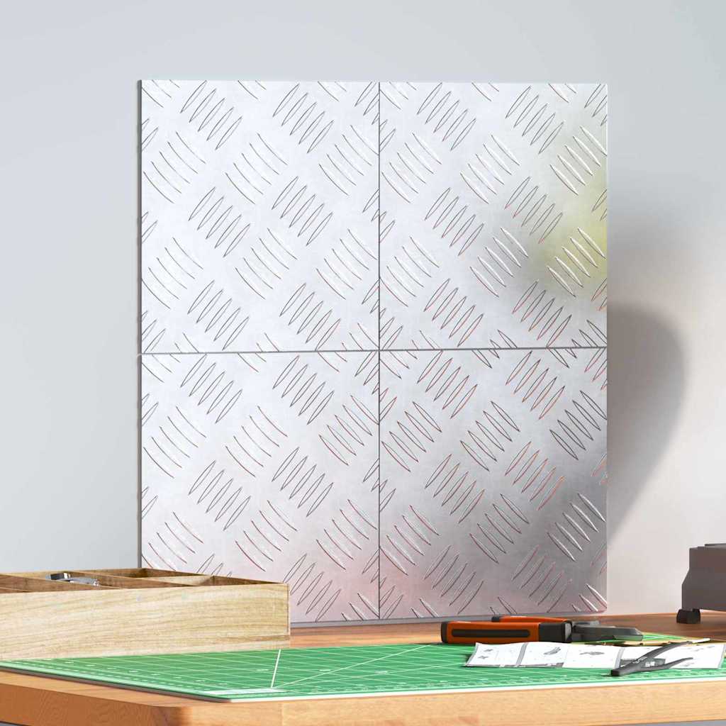vidaXL Stopień Kwadrat 4 pcs Srebrny 20 x 20 cm Aluminium