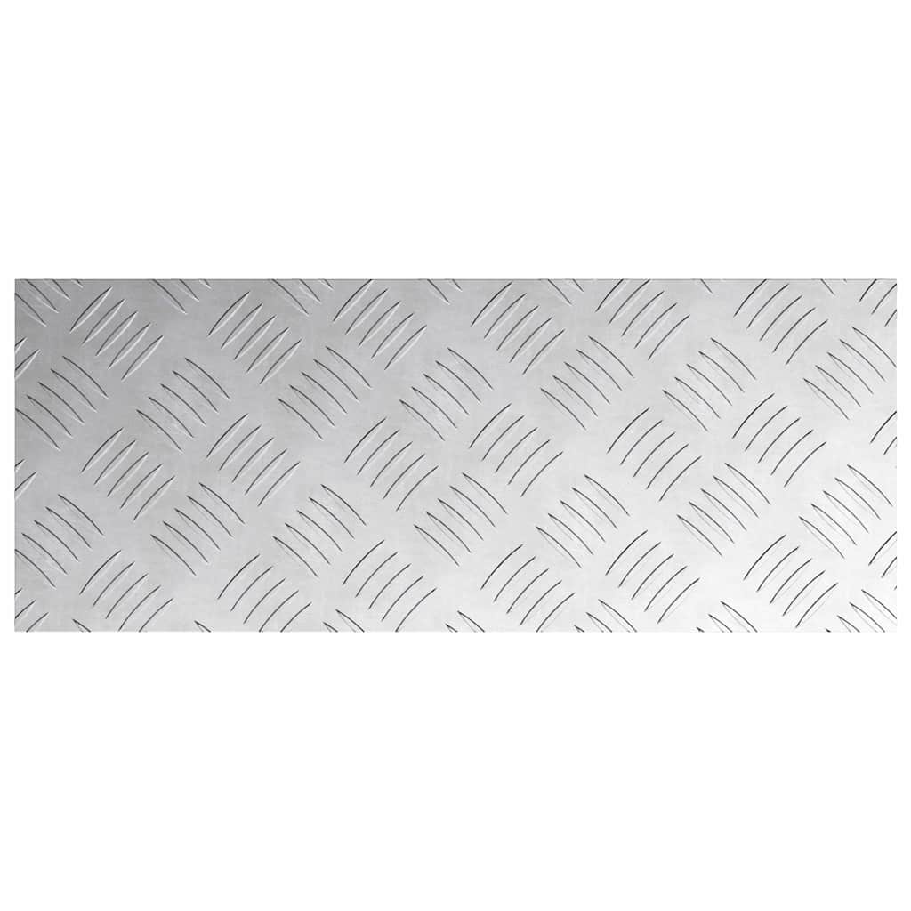 vidaXL Stopień Prostokątny 2 pcs Srebrny 50 x 20 cm Aluminium
