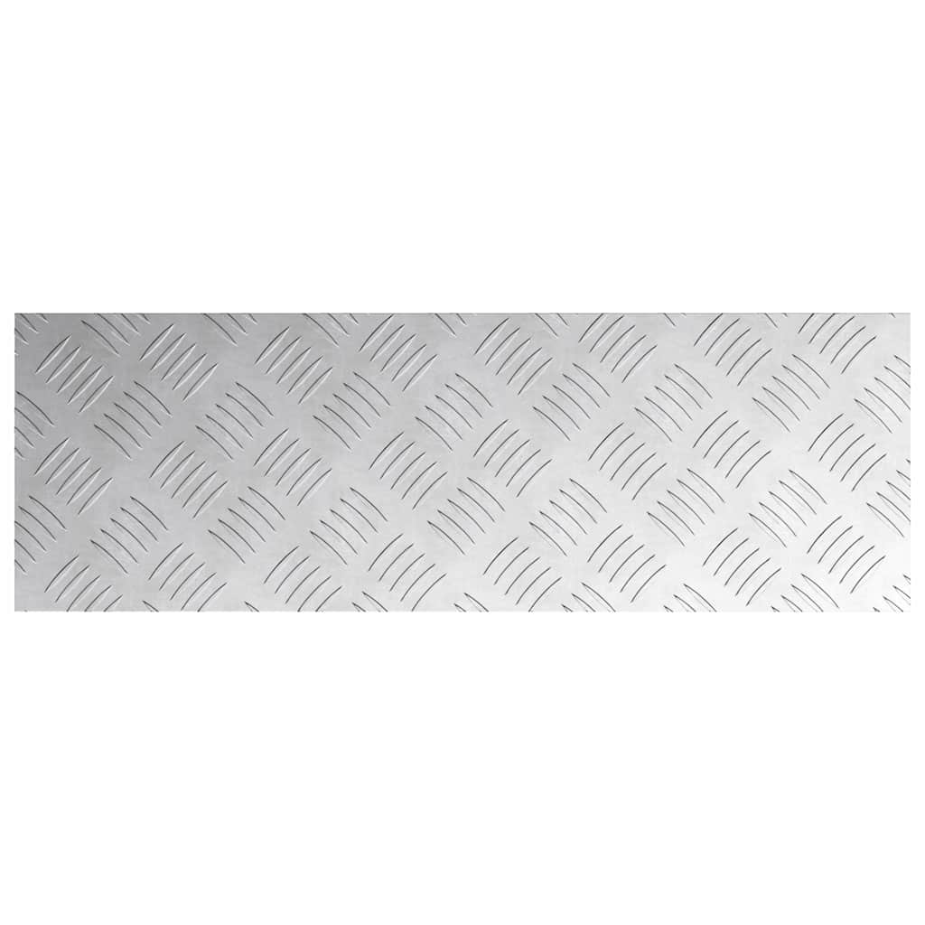 vidaXL Stopień Prostokątny 4 pcs Srebrny 60 x 20 cm Aluminium