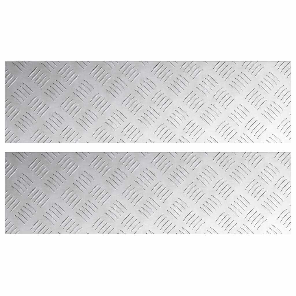 vidaXL Stopień Prostokątny 2 pcs Srebrny 70 x 20 cm Aluminium